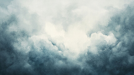 Watercolor Cloudy Sky Background