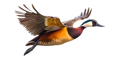 Obraz premium White Faced Whistling Duck on Transparent Background PNG, Pattern Background, Wallpaper, Cover and Screen of Smartphone, PC, Laptop, Transparent PNG