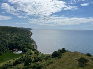 view of the sea from the mountain