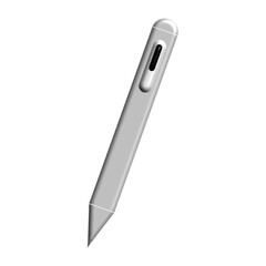 Stylus for tablet 3d. A signing tool on a touch gadget. Digital use of professional graphics. instrument for drawing, modern, cool pen or pencil. Pink isolated stylus for signatures. Vector.