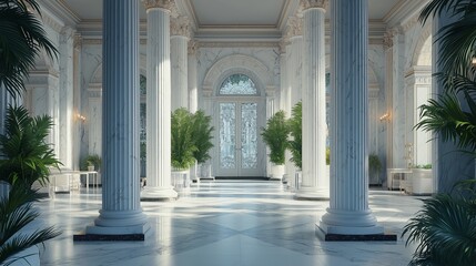Palace interior background columns hall