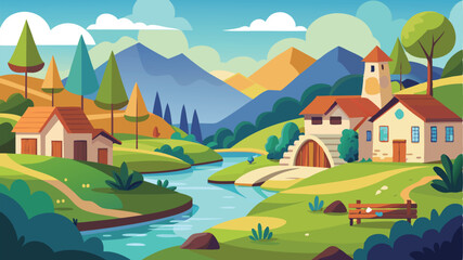 Cartoon nature background