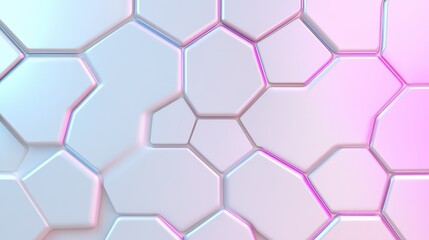 Fototapeta premium Futuristic hexagon pattern with gradient light effects