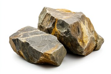 Decorative Rocks Isolated on White Background