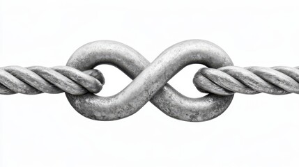 Obraz premium Infinity Symbol Metal Chain Link