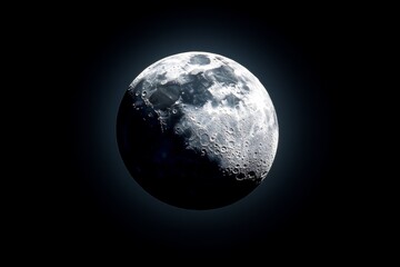 Black sky fading into gray, a subtle representation of the moonless night