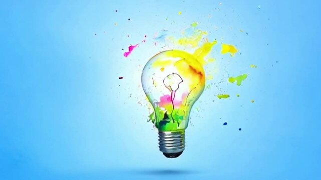 "Colorful Water Explosion from Light Bulb in Stunning Slow Motion Video"
