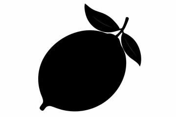 
lemon fruit, orange fruit silhouette vector, Lemon vector silhouette
