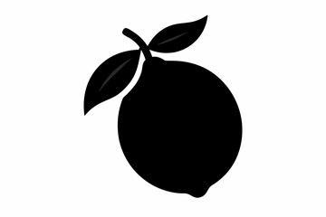 
lemon fruit, orange fruit silhouette vector, Lemon vector silhouette
