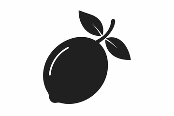 
lemon fruit, orange fruit silhouette vector, Lemon vector silhouette
