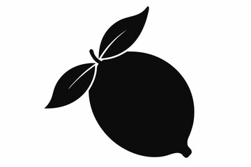 Silhouette of lemon fruit drawing icon vector illustration, orange fruit silhouette vector

