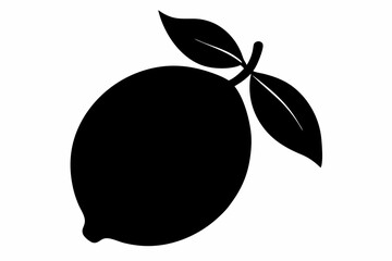 Silhouette of lemon fruit drawing icon vector illustration, orange fruit silhouette vector

