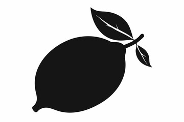 Silhouette of lemon fruit drawing icon vector illustration, orange fruit silhouette vector

