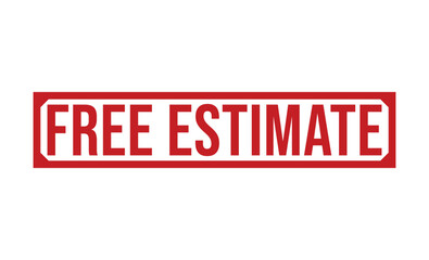 Free Estimate Red rubber stamp on white background. Free Estimate stamp sign. Free Estimate stamp.