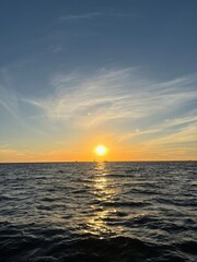 sunset in the sea