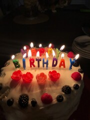 cake with candles