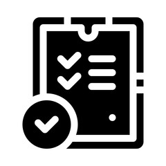 Checklist with Checkmarks glyph icon