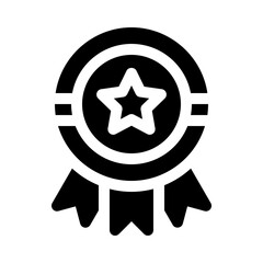 Circular Badge with Star glyph icon