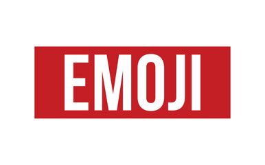 Emoji Red rubber stamp on white background. Emoji stamp sign. Emoji stamp.