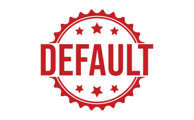 Obraz premium Default Red rubber stamp on white background. Default stamp sign. Default stamp.