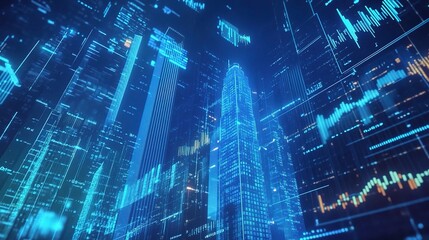 Naklejka premium Urban data dynamics