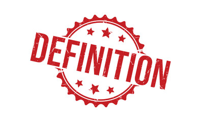 Definition red rubber stamp vector design.