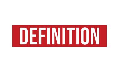 Definition red rubber stamp vector design.