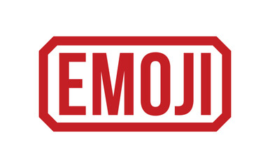 Emoji rubber stamp on white background. Emoji Stamp.