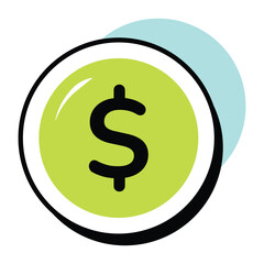 Vector Business and Finance Circle Color Outline Icons Pack Art & Illustrations