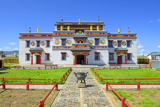 Lavrin temle - Buddhist Erdene Zuu Monastery. Located in Kharkhorin, near to the ancient city of Karakorum, Orkhon Valley, Mongolia - World Heritage Site