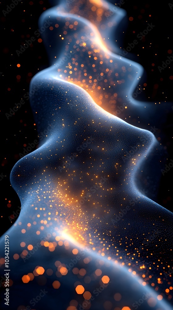 Poster vibrant abstract digital background with pulsing geometric waveforms chromatic energy fields and dyn