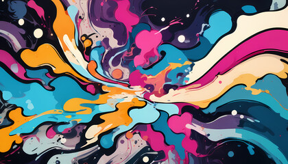 Obraz premium pop art artistic background, Abstract-Art, Painting-Art, Provocative-Art, Watercolor-Art