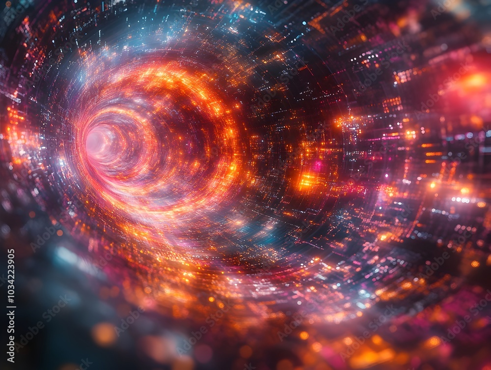 Poster vibrant digital realm for immersive data visualizations interactive user interfaces holographic proj