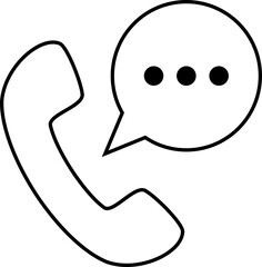 phone icon with bubble conversation for call center button 24h and customer service