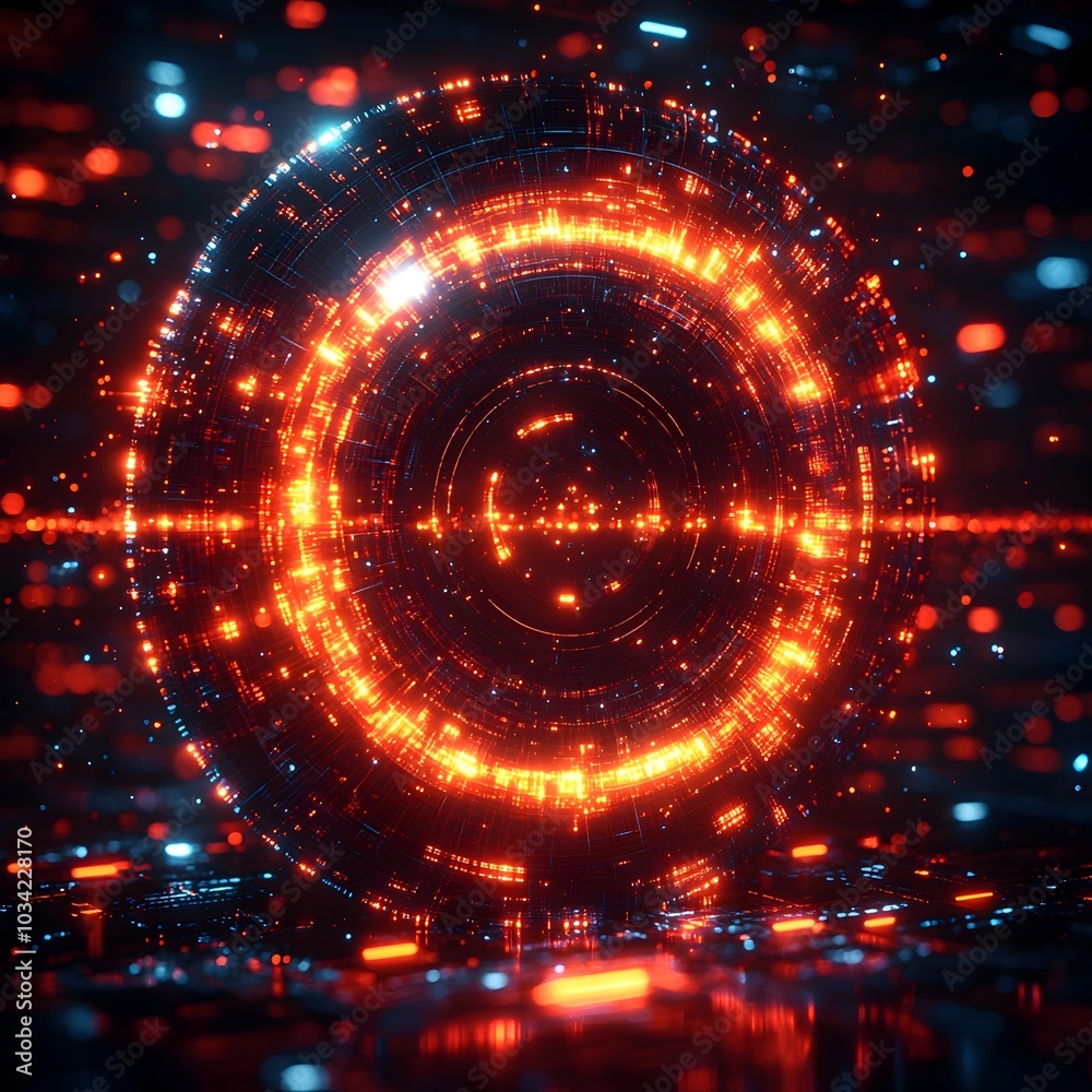 Poster futuristic digital backdrop ideal for technological networks ai data transmission and encryption dig