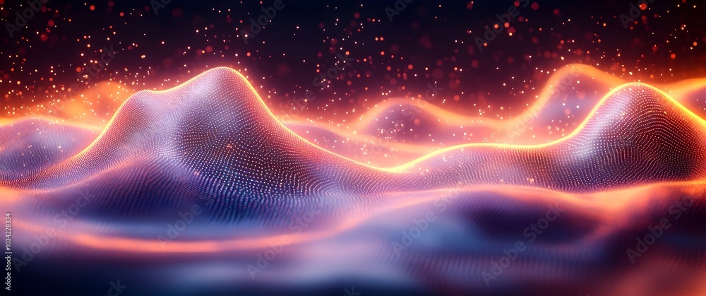 Poster vibrant digital backdrop for technological networks ai and data encryption iridescent dispersed and 