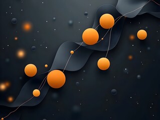 Fototapeta premium Futuristic digital backdrop with glowing interfaces floating data streams and pulsing electromagnetism ideal for technological networks data transmission and encryption digital archives