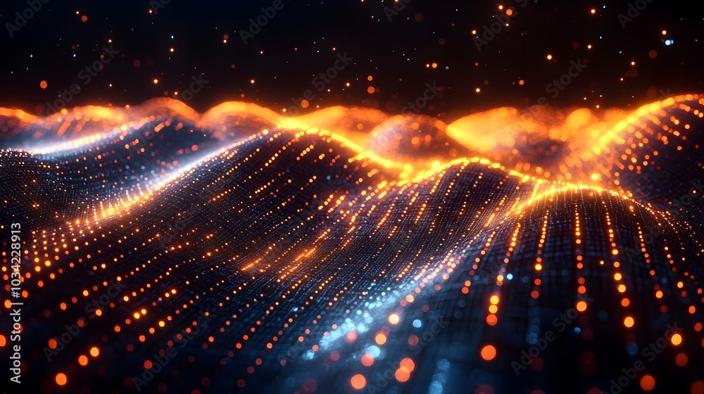 Poster seamless digital backdrop for technological networks and data encryption this abstract futuristic im