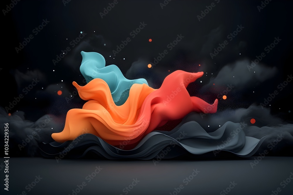 Poster vibrant and dynamic digital backdrop showcasing pulsing energy fields morphing data visualizations a