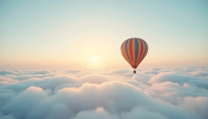 Fototapeta premium hot air balloon over sky