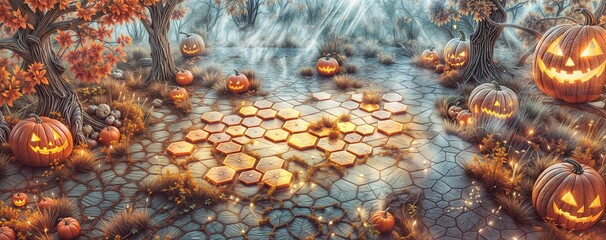Weird Halloween Background image