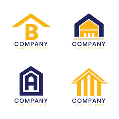 Set of modern corporate business brand logo design