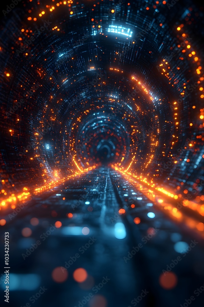 Poster futuristic digital background with glitch inspired visual effects generative algorithmic composition