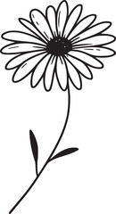 his is an illustration of flowers in a simple and modern line art style.
