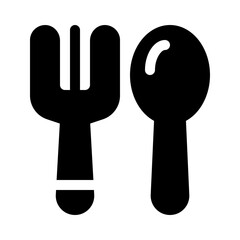 Spoon and Fork glyph icon