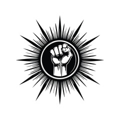 Powerful Fist Hand Vector Icon for Strength and Motivation