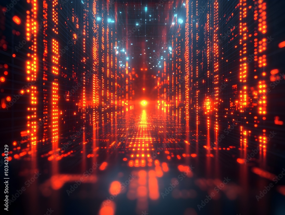 Poster luminous digital realm with a fluid ethereal aesthetic suitable for showcasing immersive data visual