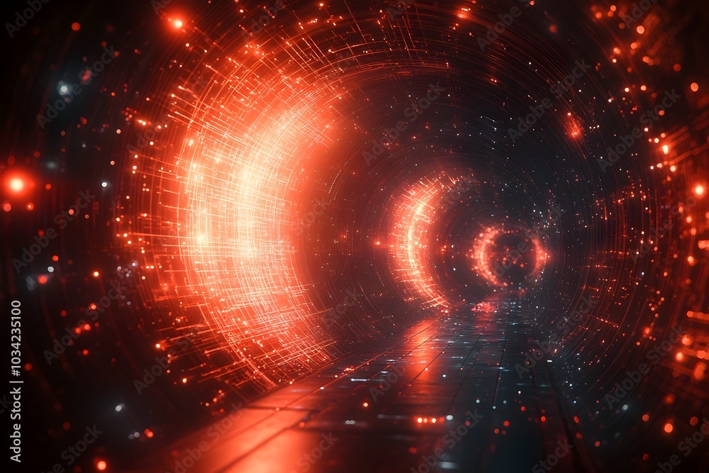 Poster immersive digital realm showcasing futuristic technological innovation including quantum computing c