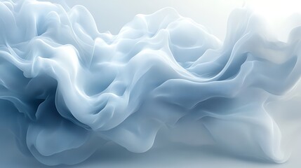 Obraz premium Abstract blue and white flowing smoke or liquid background.