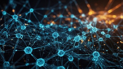 An abstract digital entity represented by a glowing wireframe, symbolizing futuristic technology and innovation